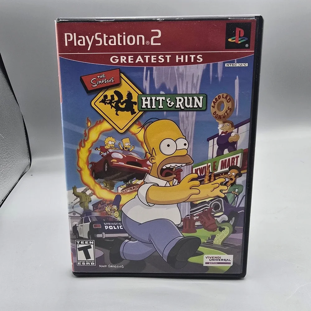 The Simpsons Hit & Run PS2 PlayStation 2 Greatest Hits CIB Complete Manual